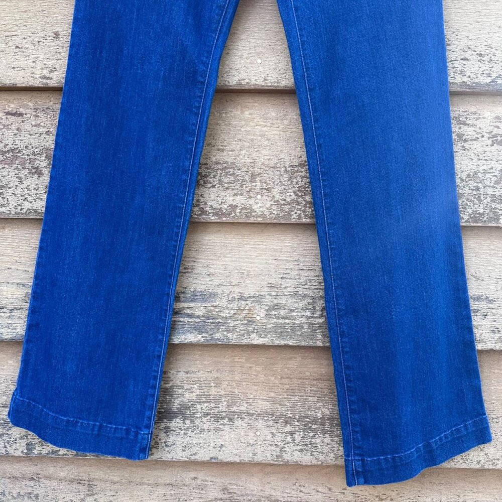 GAP Womens Wide-Leg Dark Indigo Denim Pants Size 27 High-Rise Button Detail Cott - Picture 6 of 13